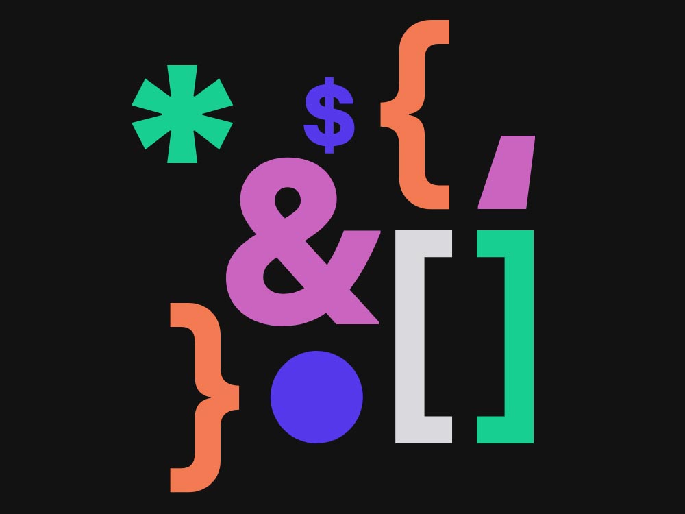 símbolos usados en programación